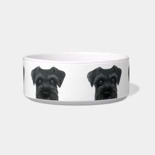 Cuencos negros de la original del Schnauzer