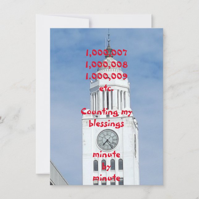 Cuenta de mi tarjeta de felicitación plana (Anverso)