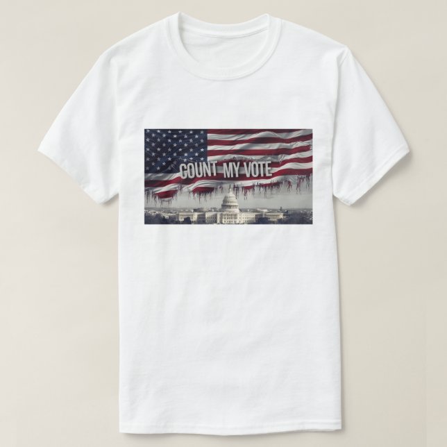 CUENTA MI VOTO Camiseta masculina (Diseño del anverso)