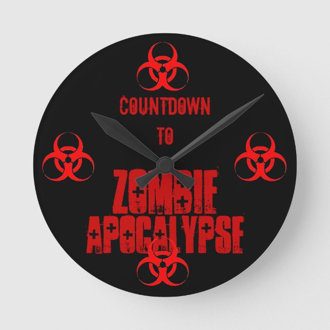 cuenta regresiva para el reloj apocalipsis zombi (Anverso)