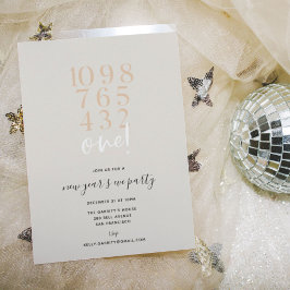 Cuenta regresiva para la invitación de Año Nuevo