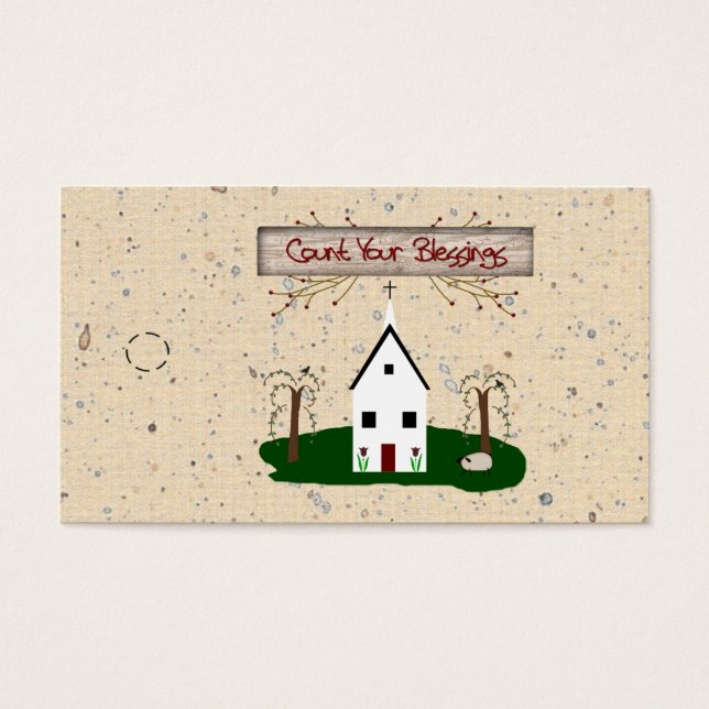 Cuenta tu etiqueta de colgado de la iglesia de ben (Frente)