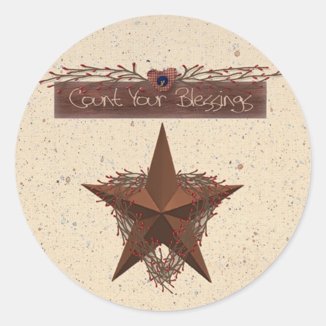 Cuenta tu Pegatina de bendiciones (Anverso)