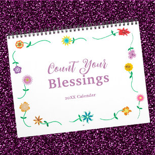 Cuenta tus bendiciones en el calendario de 12 mese