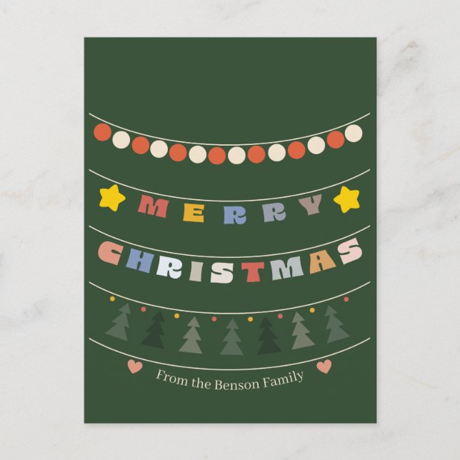 Cuentas de Tarjeta de Navidad Feliz (Anverso)