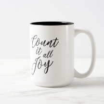 Cuéntelo toda la taza de café de la alegría