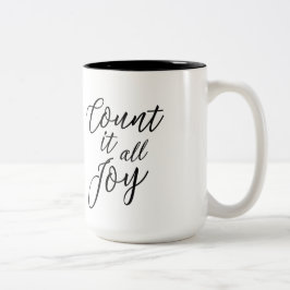 Cuéntelo toda la taza de café de la alegría