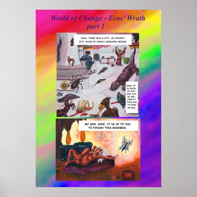 Cuento Corto de Cómic Fantasía Mundo Cambio Arte A (Frente)