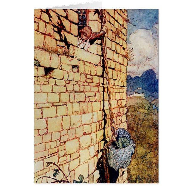 Cuento de hadas de Rapunzel vintado (Frente)