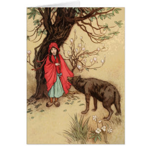 Cuento de hadas del Caperucita Rojo del vintage
