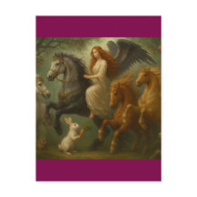 Cuentos de hadas Caballos y Postal de Ángel