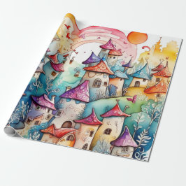 Cuentos de hadas en papel de envolvimiento de hada