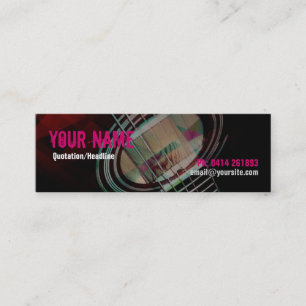 Cuerdas de GUITARRA tarjeta de perfil rosa