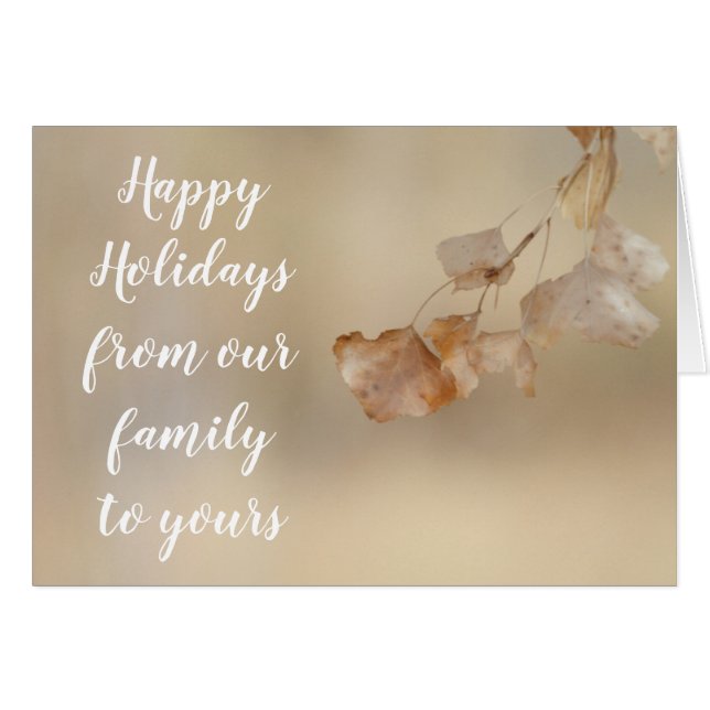 Cuerdas de hojas doradas, Felices fiestas (Anverso (Horizontal))