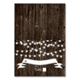 Cuerdas de luces en la antigua tarjeta de acompaña