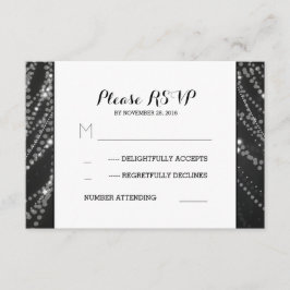 Cuerdas de luces tarjetas RSVP de boda