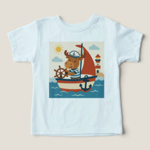 Cuernecillos y Anclas - Camiseta Náutica de Alce p