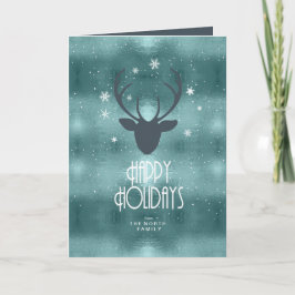 Cuerno de ciervo flechas Navidad Teal ID861