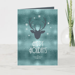 Cuerno de ciervo flechas Navidad Teal ID861