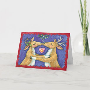 Cuerno de Navidad Adorable, Beso Romántico con Mué