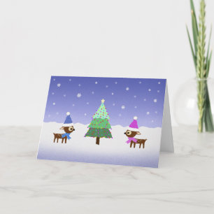 Cuerno Pequeño Reno y Árbol de Navidad