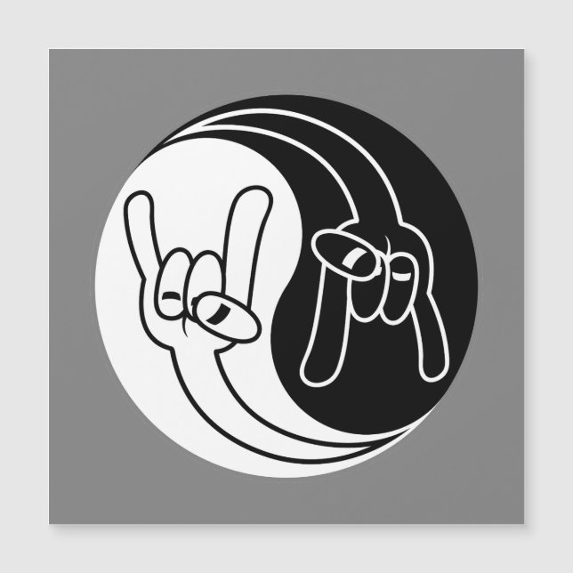 Cuernos de diablo de Heavy Metal Yin Yang (Anverso)