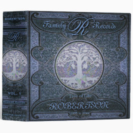 Cuero antiguo BookBlue del vintage del árbol de