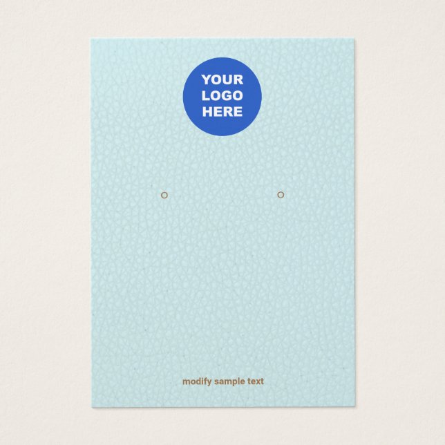 Cuero azul Añadir la tarjeta de visualización del  (Frente)