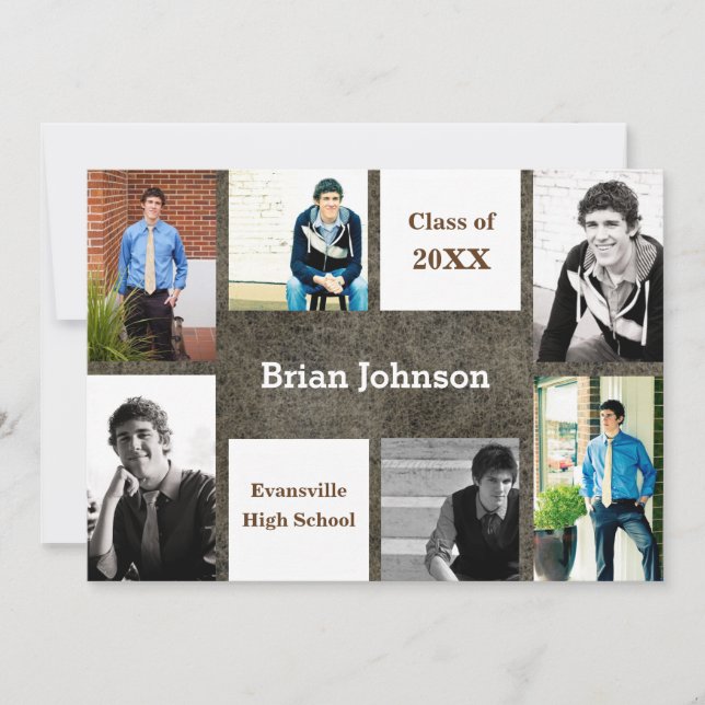 Cuero de seis/siete fotos - Anuncio de grado (Anverso)