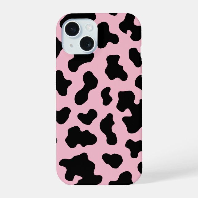 Cuero de Vaca Estampado Black & Pink (Reverso )