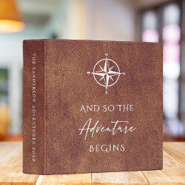 Cuero marrón personalizado de aventura