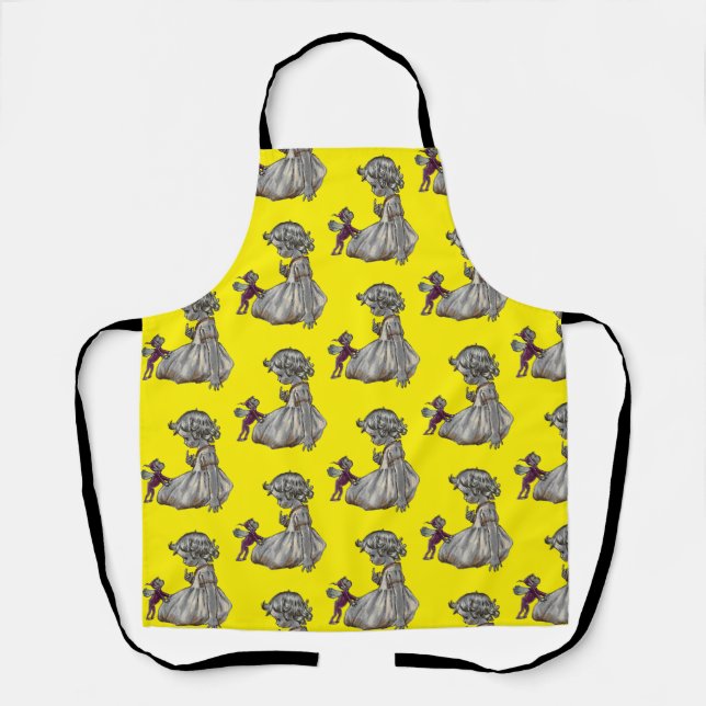 Cuero morado y delantal chica (Anverso)