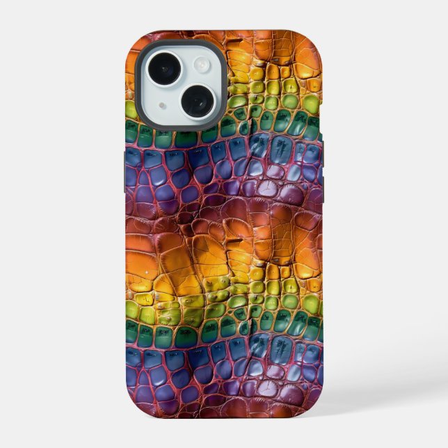 Cuero Reptil Arcoiris (Reverso )