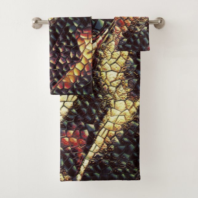 ¿Cuero reptil con manchas amarillentas y marrones? (In situ)