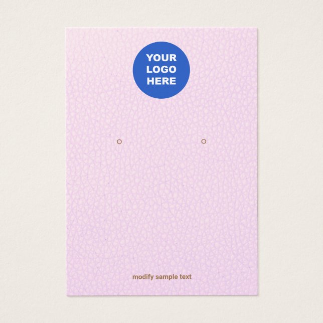 Cuero rosa Añadir la tarjeta de visualización del  (Frente)