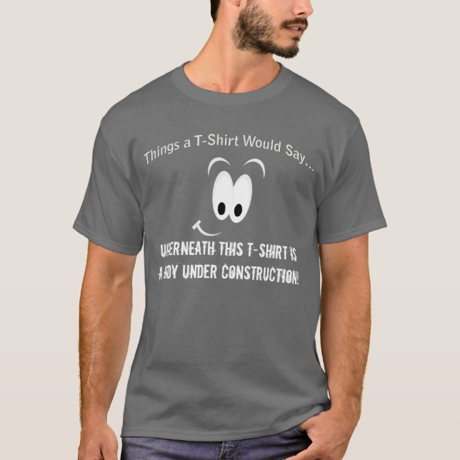 Cuerpo en construcción Camiseta oscura (Anverso)