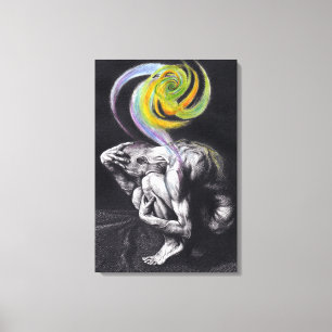 Cuerpo masculino Alma colorida Arte de dibujo surr