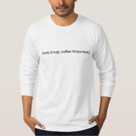 cuerpo {mug: café !importante;} camiseta