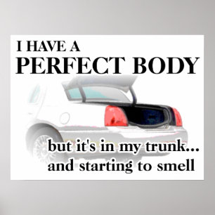 Cuerpo Perfecto En Baúl Póster Divertido Impreso H
