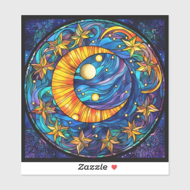 Cuerpos celestes Pegatina de vinilo (Hoja)