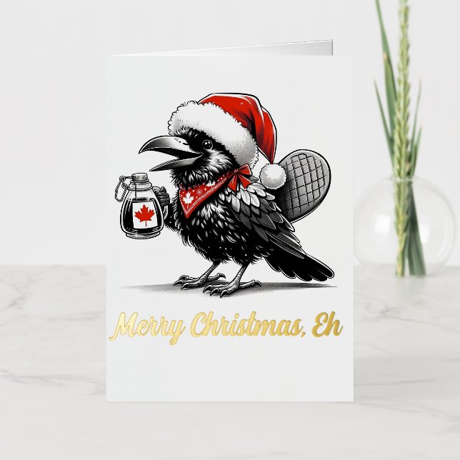 Cuervo adorable de Navidad canadiense (Anverso)
