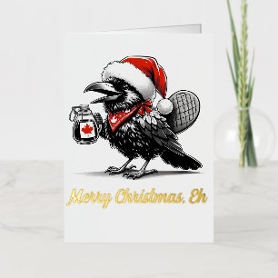 Cuervo adorable de Navidad canadiense