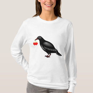 Cuervo con la camiseta de las bayas