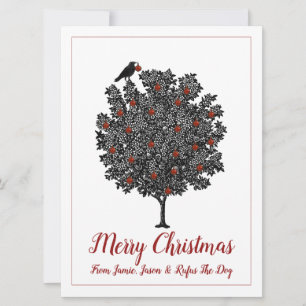 Cuervo Decora Árbol de Navidad