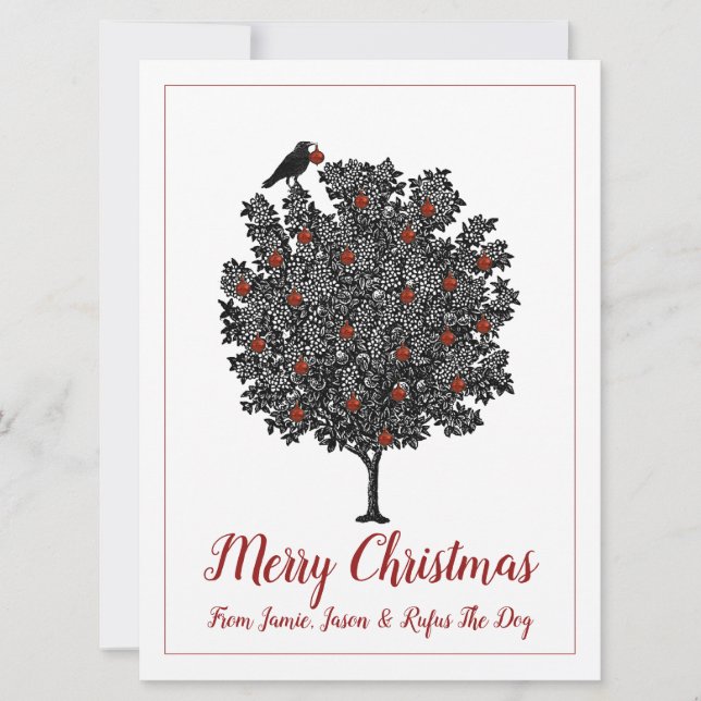 Cuervo Decora Árbol de Navidad (Anverso)
