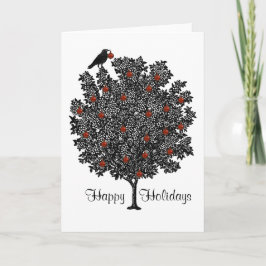 Cuervo Decora Árbol de Navidad