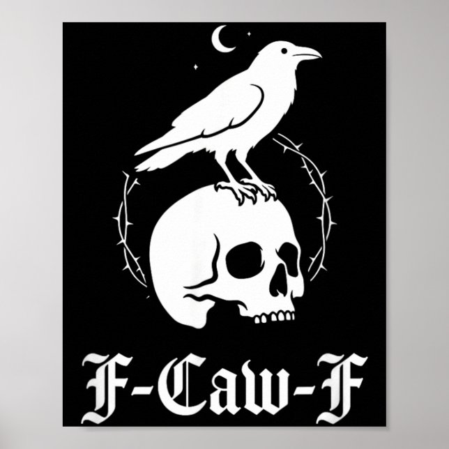Cuervo Negro Cuervo Pájaro Arte Gótico Humor Meme (Frente)