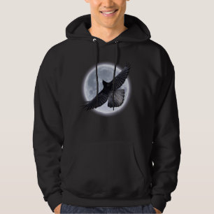 CUERVO NEGRO QUE ABRAZA la sudadera con capucha de