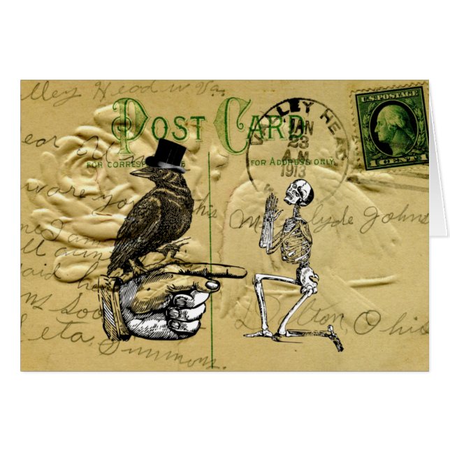 Cuervo y esqueleto (Anverso (Horizontal))