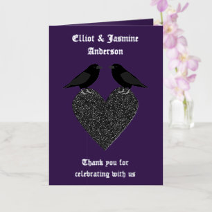 Cuervos góticos y corazón negro personalizado